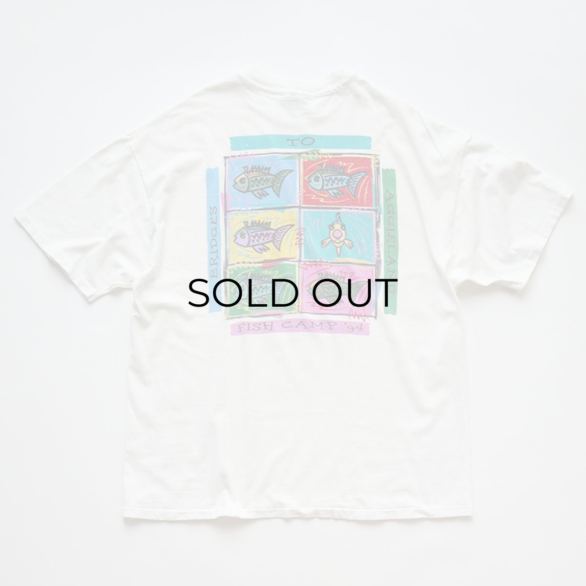 画像2: 90's Hanes COTTON W-PRINT S/S TEE "FISH CAMP TAMU COUNSELOR" "MADE IN USA" (2)
