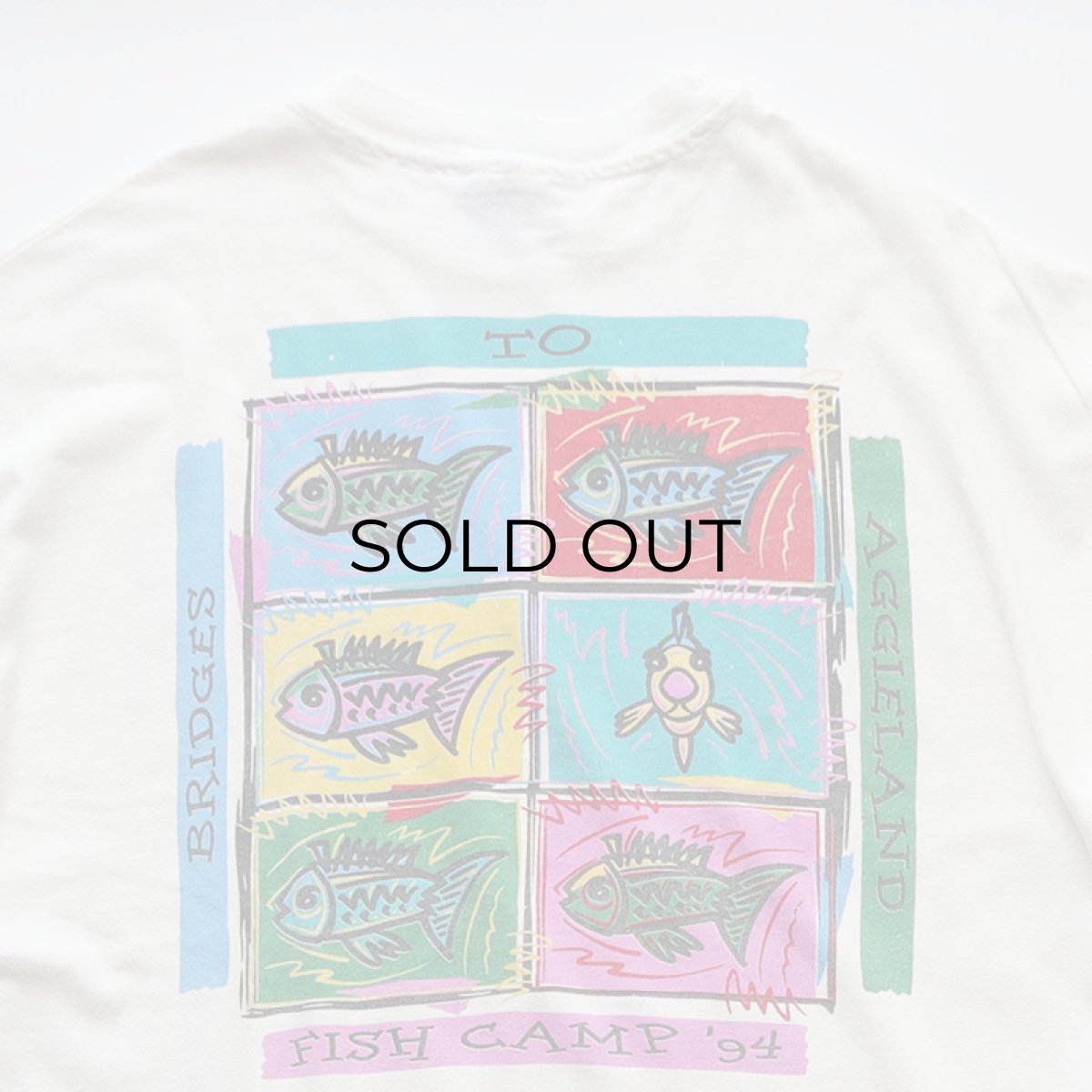 画像4: 90's Hanes COTTON W-PRINT S/S TEE "FISH CAMP TAMU COUNSELOR" "MADE IN USA" (4)