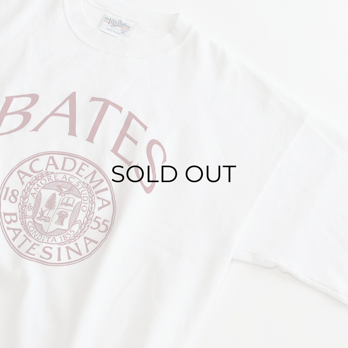 画像3: 80's Velva Sheen PRINT CREW NECK SWEAT "BATES" "MADE IN USA" (3)