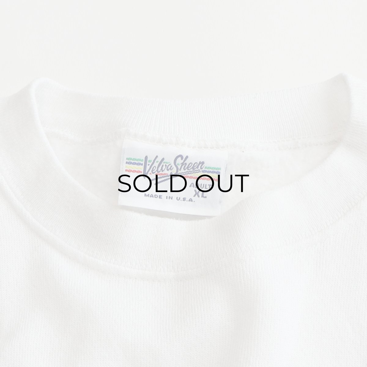 画像5: 80's Velva Sheen PRINT CREW NECK SWEAT "BATES" "MADE IN USA" (5)