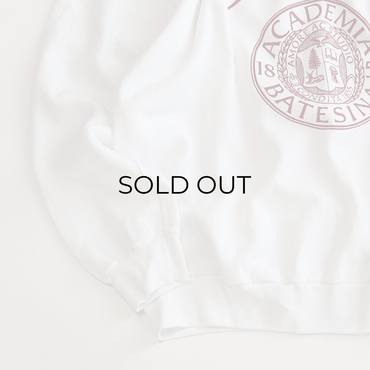 画像4: 80's Velva Sheen PRINT CREW NECK SWEAT "BATES" "MADE IN USA" (4)