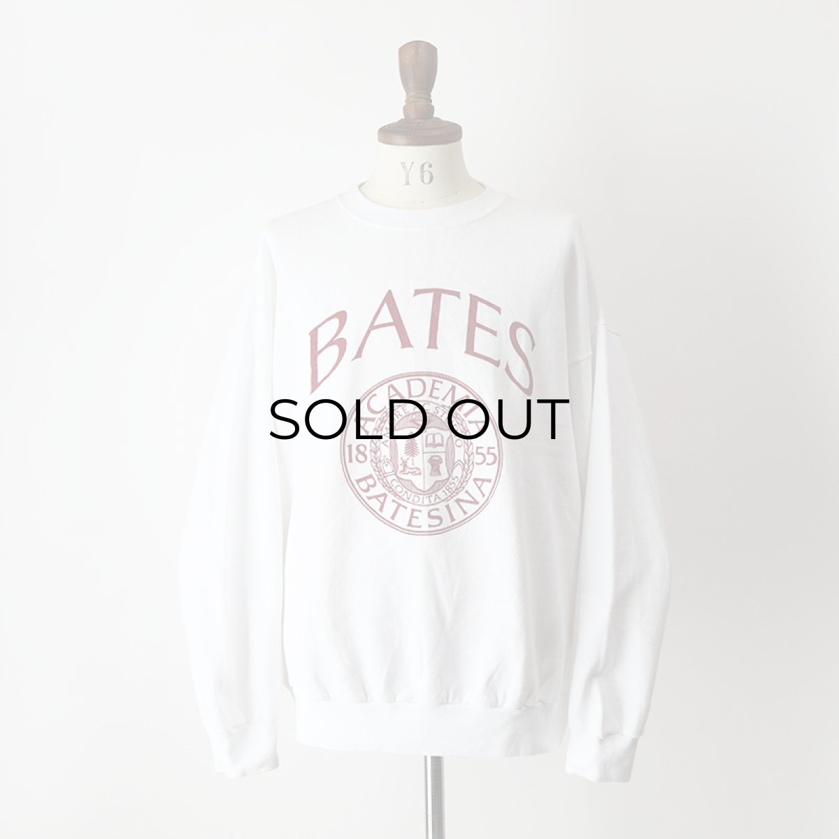 画像8: 80's Velva Sheen PRINT CREW NECK SWEAT "BATES" "MADE IN USA" (8)