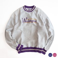 画像1: 80's The Game EMBROIDERED 2-TONE CREW NECK HEAVY SWEAT "Washington" "MADE IN USA" (1)