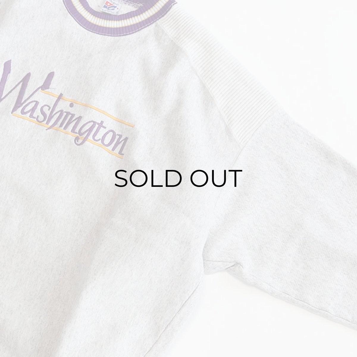 画像4: 80's The Game EMBROIDERED 2-TONE CREW NECK HEAVY SWEAT "Washington" "MADE IN USA" (4)