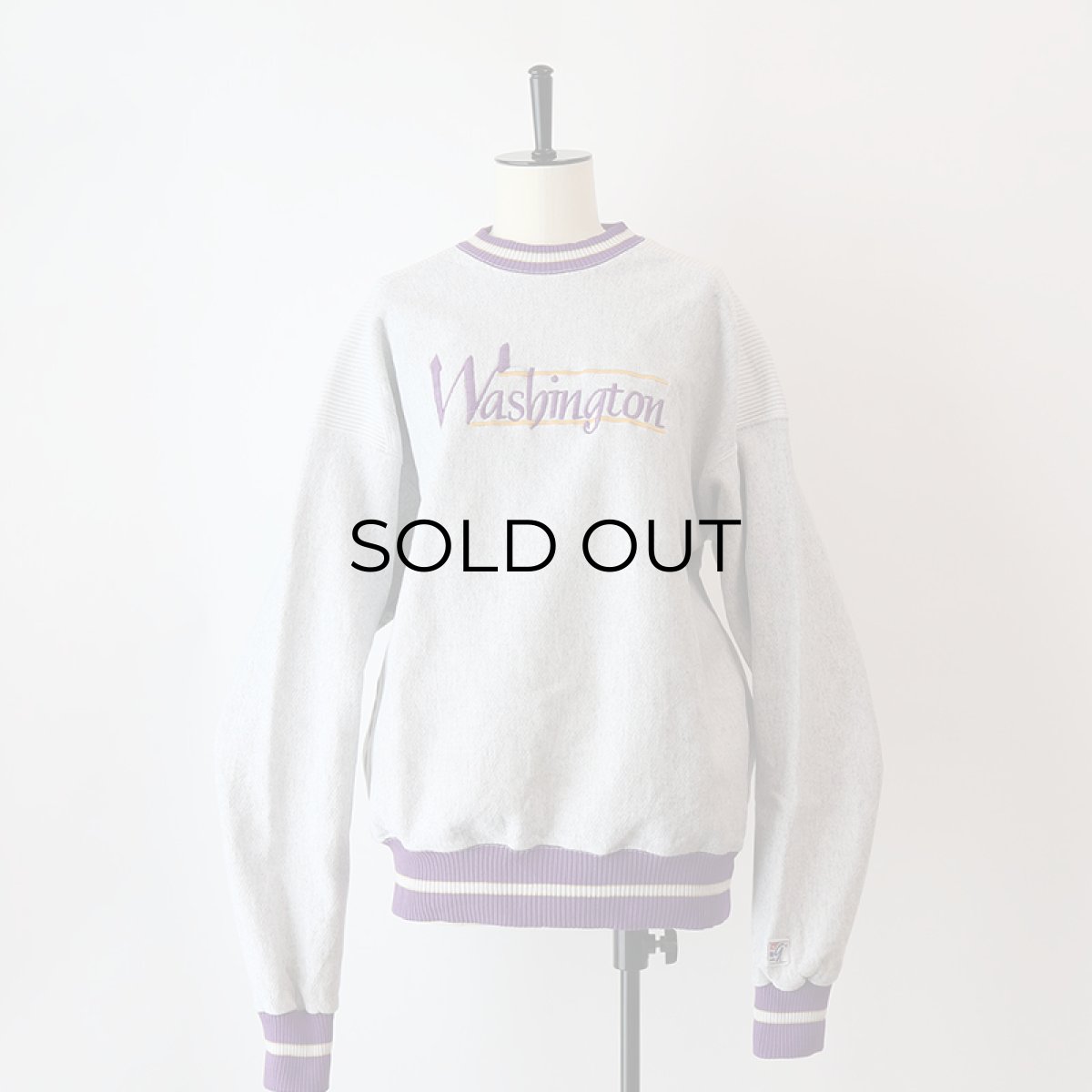 画像13: 80's The Game EMBROIDERED 2-TONE CREW NECK HEAVY SWEAT "Washington" "MADE IN USA" (13)