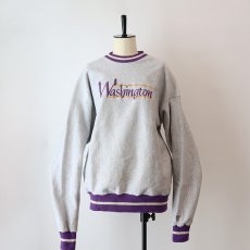 画像13: 80's The Game EMBROIDERED 2-TONE CREW NECK HEAVY SWEAT "Washington" "MADE IN USA" (13)