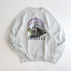 画像1: 90's UNKNOWN BRAND PRINT CREW NECK SWEAT "GETTYSBURG" (1)