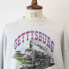 画像10: 90's UNKNOWN BRAND PRINT CREW NECK SWEAT "GETTYSBURG" (10)