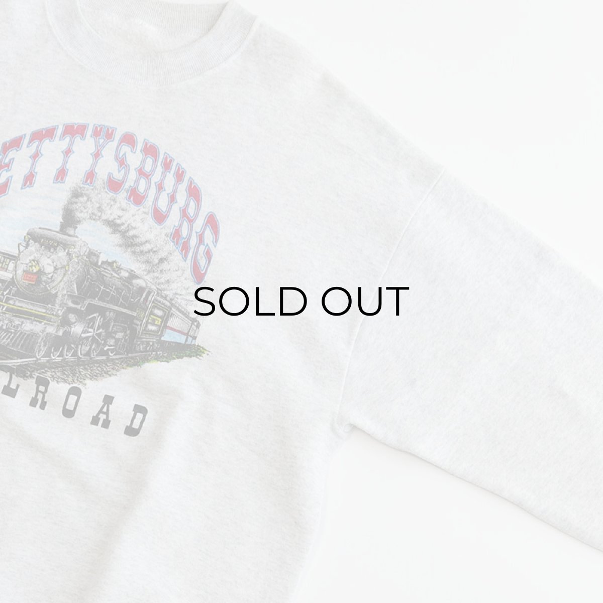 画像4: 90's UNKNOWN BRAND PRINT CREW NECK SWEAT "GETTYSBURG" (4)