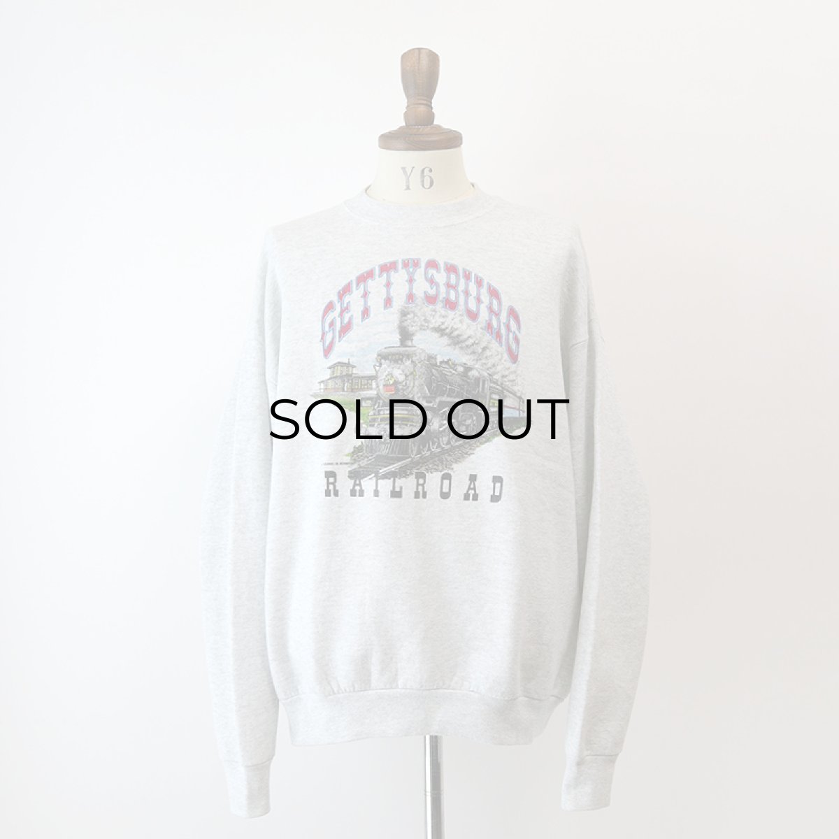 画像11: 90's UNKNOWN BRAND PRINT CREW NECK SWEAT "GETTYSBURG" (11)