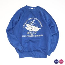 画像1: 80's Velva Sheen PRINT CREW NECK SWEAT "THERE'S ONLY ONE SUNSET" "MADE IN USA" (1)