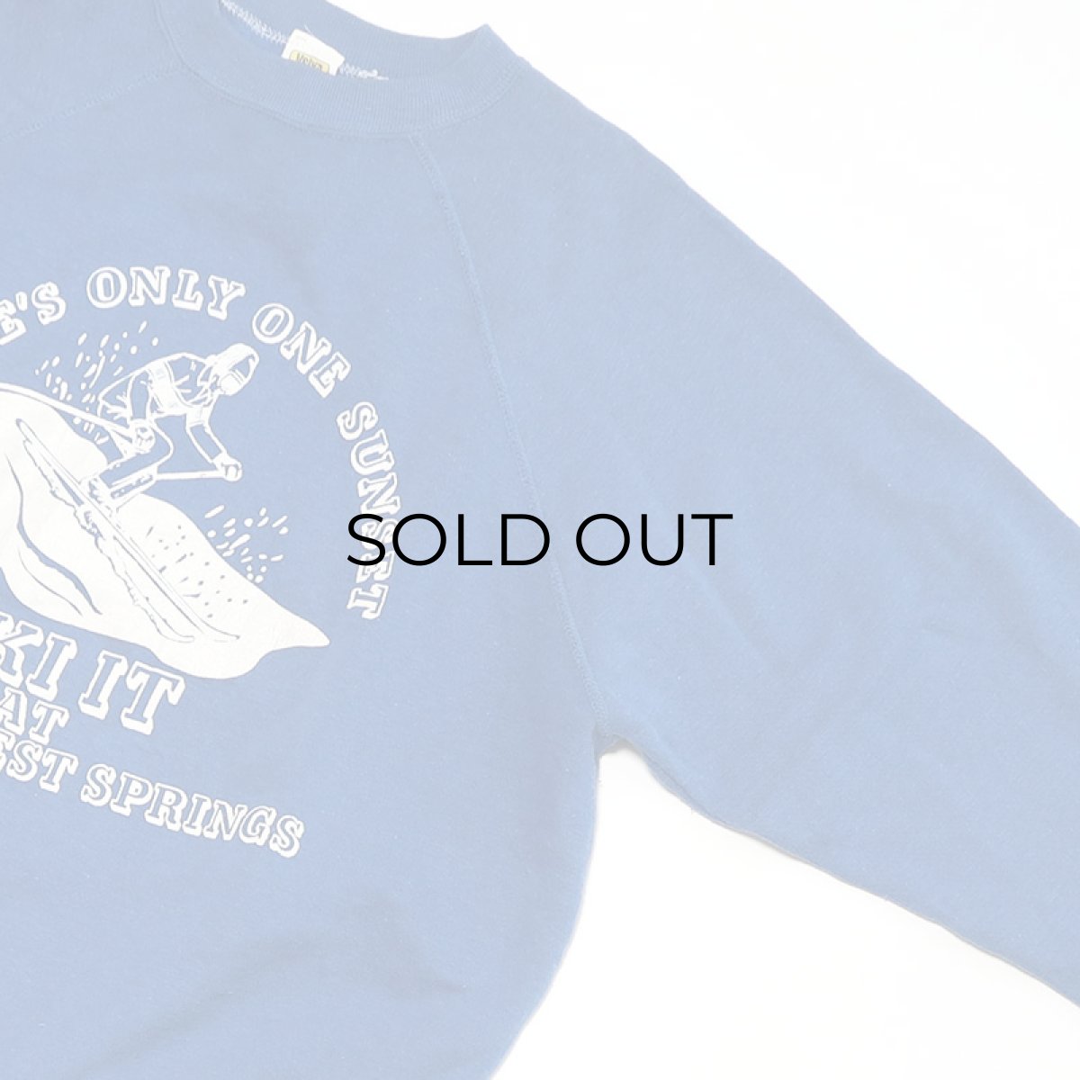 画像4: 80's Velva Sheen PRINT CREW NECK SWEAT "THERE'S ONLY ONE SUNSET" "MADE IN USA" (4)