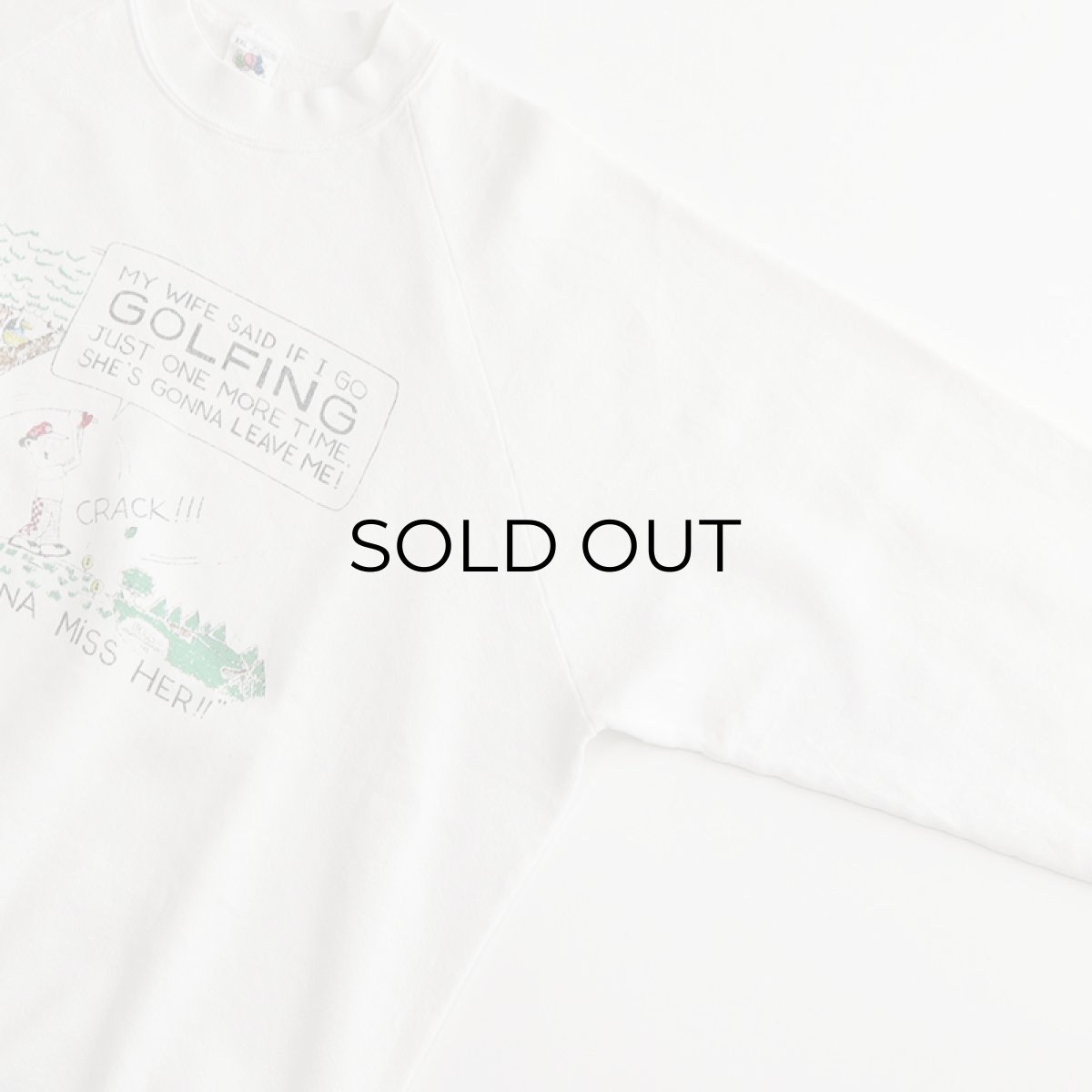 画像4: 80's FRUIT OF THE LOOM PRINT CREW NECK SWEAT "GOLFING" "MADE IN USA" (4)