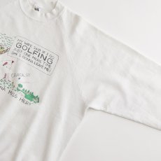 画像4: 80's FRUIT OF THE LOOM PRINT CREW NECK SWEAT "GOLFING" "MADE IN USA" (4)