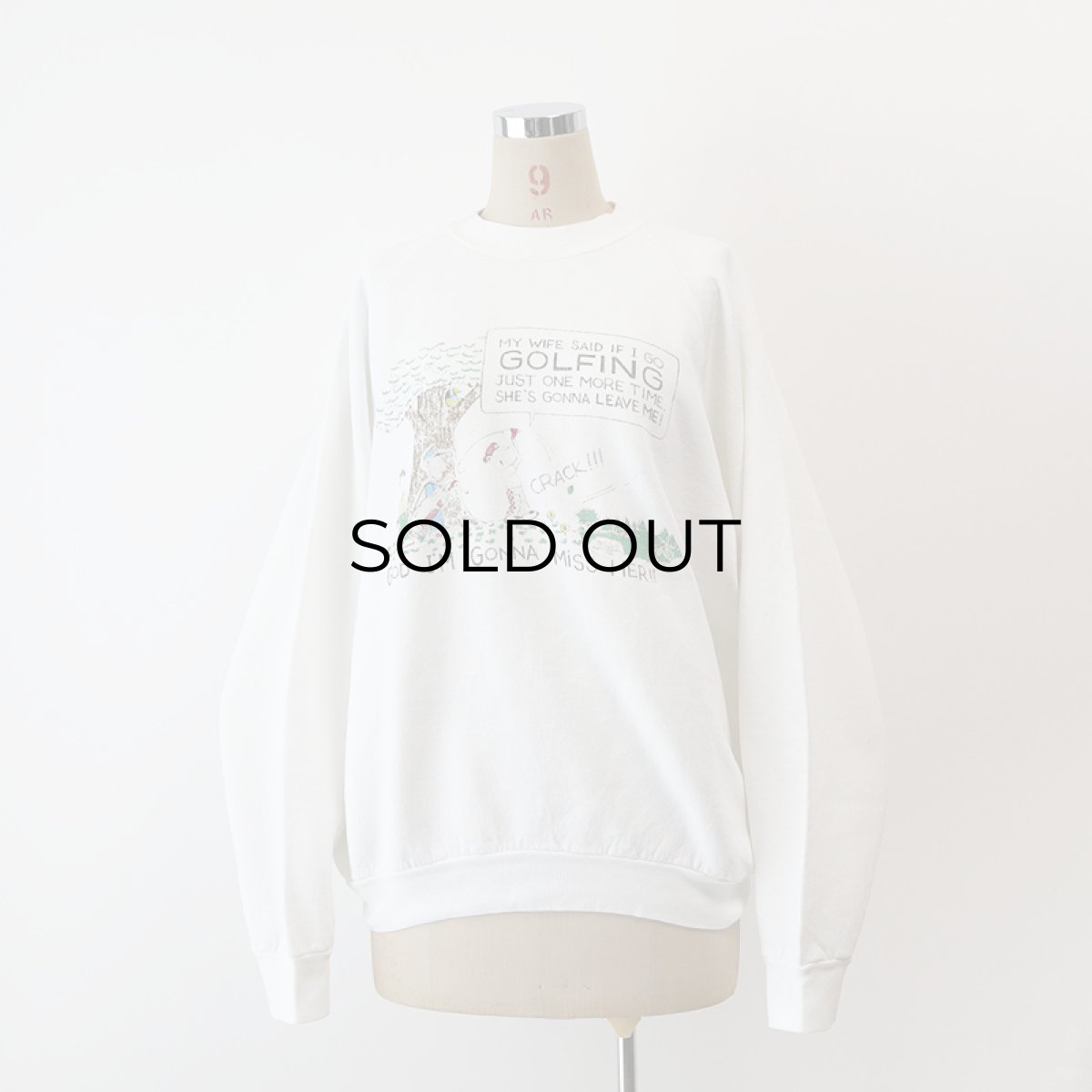 画像16: 80's FRUIT OF THE LOOM PRINT CREW NECK SWEAT "GOLFING" "MADE IN USA" (16)