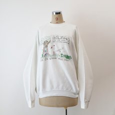 画像16: 80's FRUIT OF THE LOOM PRINT CREW NECK SWEAT "GOLFING" "MADE IN USA" (16)