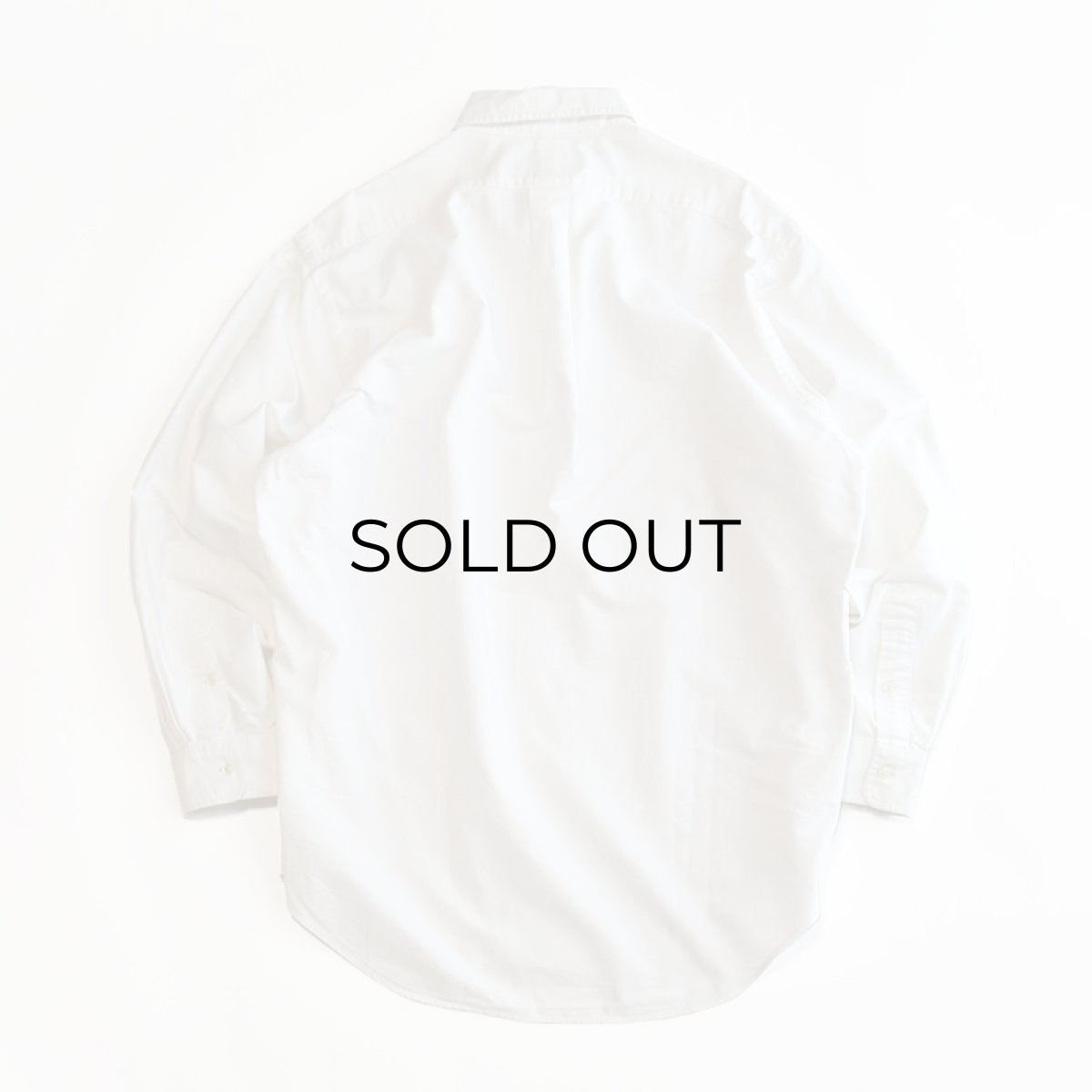 画像2: 90's Ralph Lauren WHITE COTTON OXFORD B/D SHIRT (2)