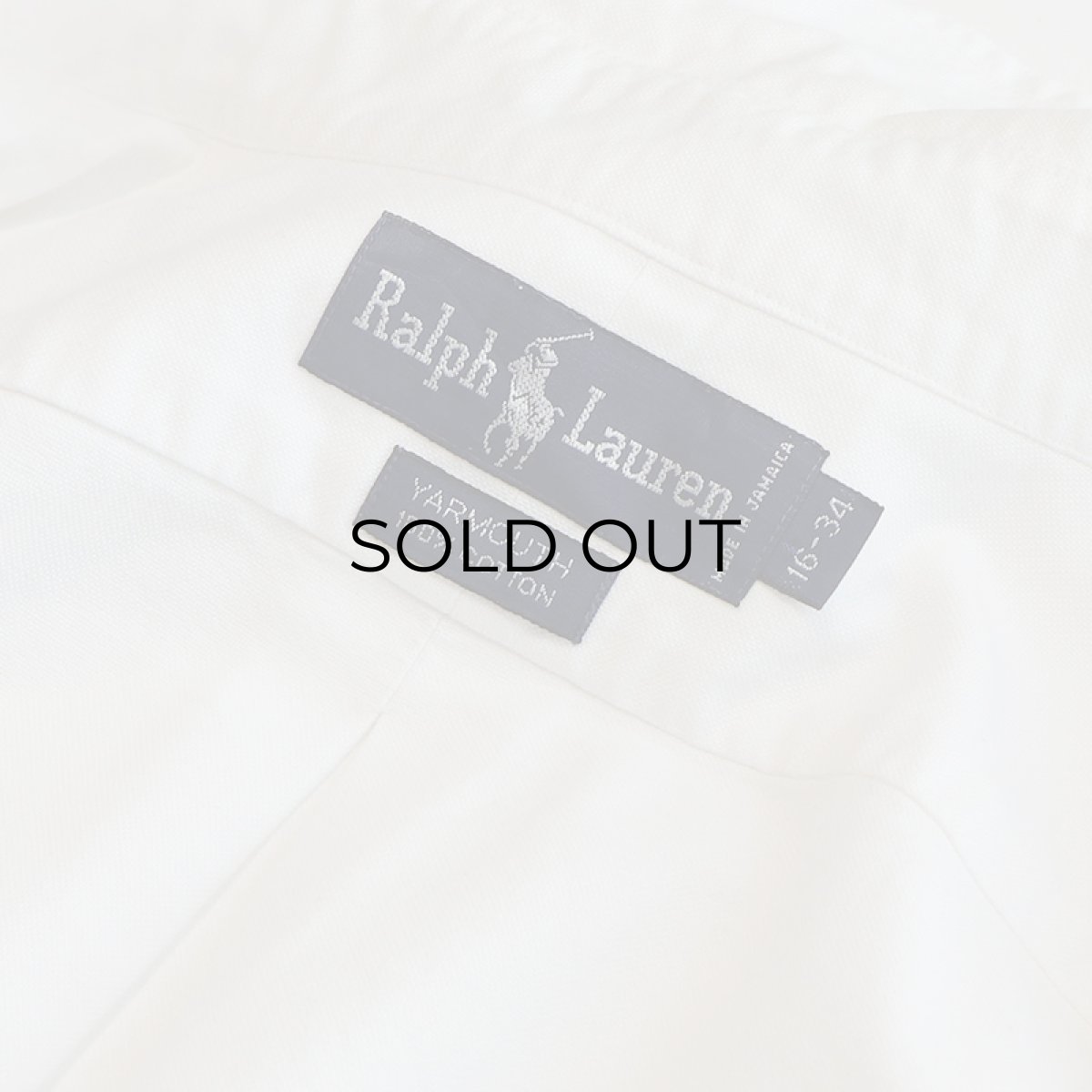 画像6: 90's Ralph Lauren WHITE COTTON OXFORD B/D SHIRT (6)