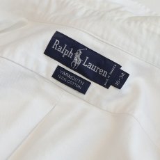 画像6: 90's Ralph Lauren WHITE COTTON OXFORD B/D SHIRT (6)