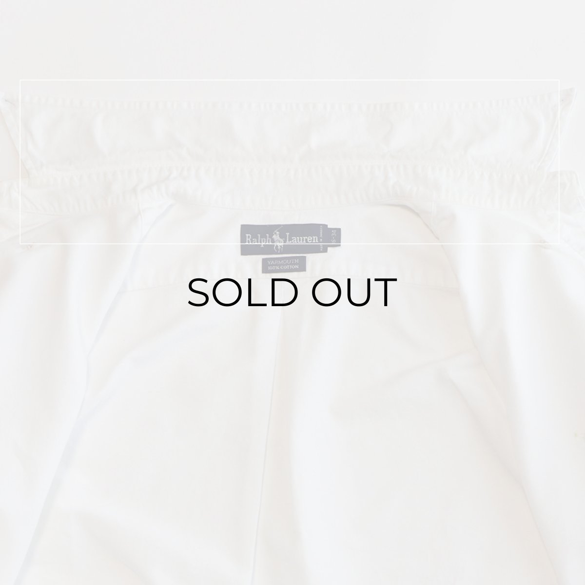 画像10: 90's Ralph Lauren WHITE COTTON OXFORD B/D SHIRT (10)