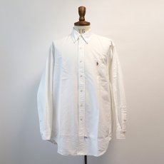 画像13: 90's Ralph Lauren WHITE COTTON OXFORD B/D SHIRT (13)