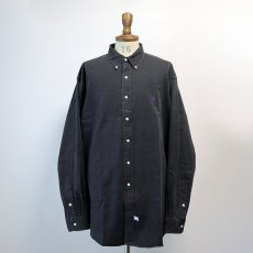 画像9: 90's Ralph Lauren BLACK COTTON TWILL B/D SHIRT (9)