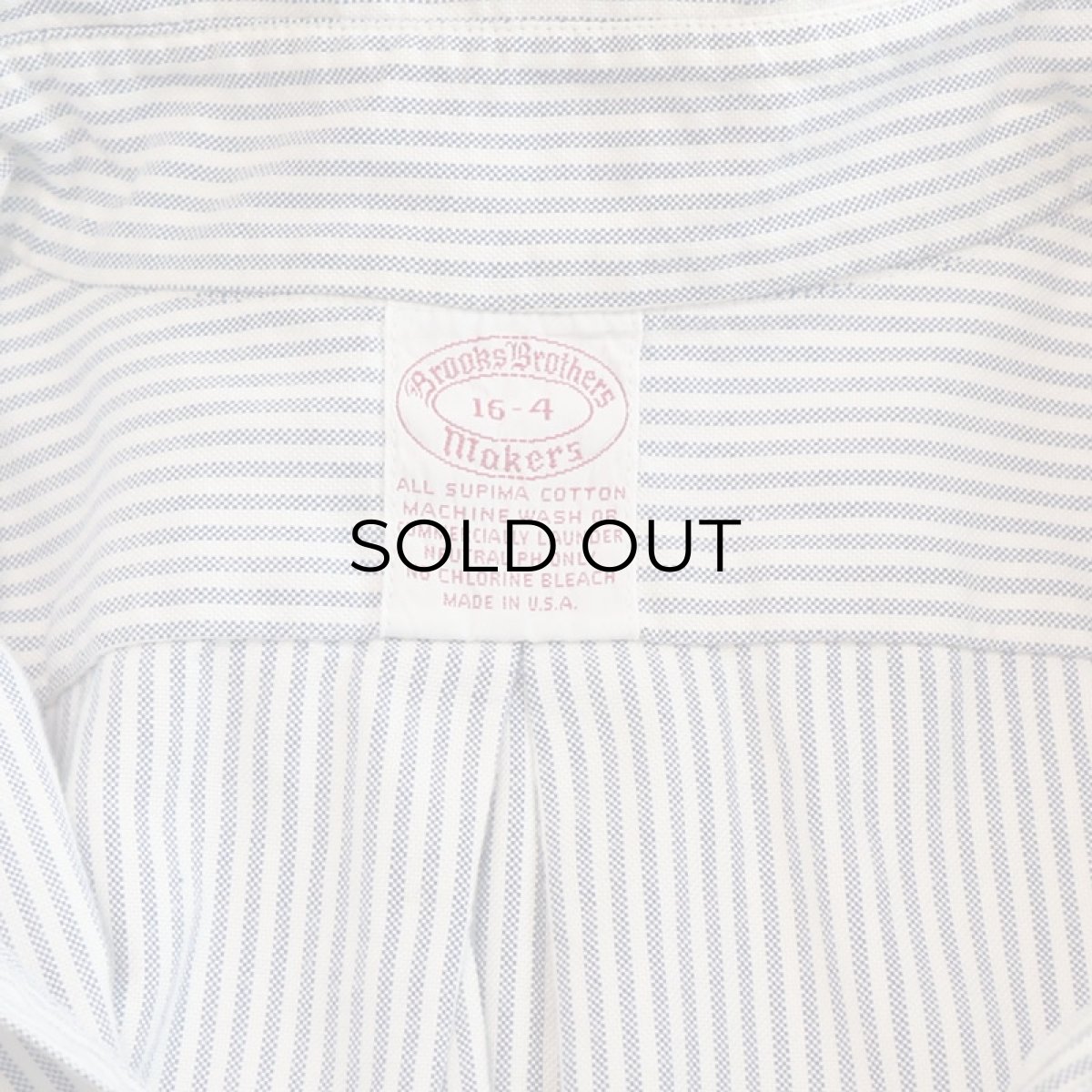 画像9: 90's Brooks Brothers SUPIMA COTTON OXFORD STRIPE B/D SHIRT "MADE IN USA" (9)