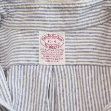 画像9: 90's Brooks Brothers SUPIMA COTTON OXFORD STRIPE B/D SHIRT "MADE IN USA" (9)