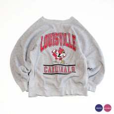 画像1: 80's Hanes REVERSE WEAVE style PRINT CREW NECK SWEAT  "LOUISVILLE CARDINALS" "MADE IN USA" (1)