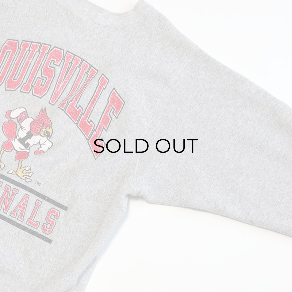 画像3: 80's Hanes REVERSE WEAVE style PRINT CREW NECK SWEAT  "LOUISVILLE CARDINALS" "MADE IN USA" (3)