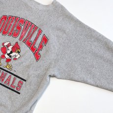 画像3: 80's Hanes REVERSE WEAVE style PRINT CREW NECK SWEAT  "LOUISVILLE CARDINALS" "MADE IN USA" (3)