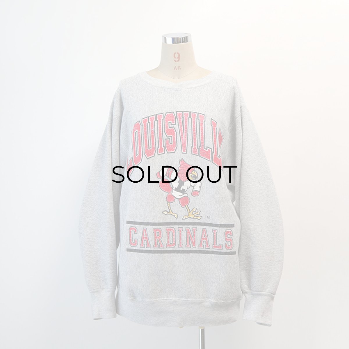 画像18: 80's Hanes REVERSE WEAVE style PRINT CREW NECK SWEAT  "LOUISVILLE CARDINALS" "MADE IN USA" (18)
