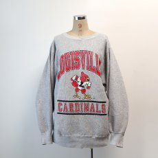 画像18: 80's Hanes REVERSE WEAVE style PRINT CREW NECK SWEAT  "LOUISVILLE CARDINALS" "MADE IN USA" (18)