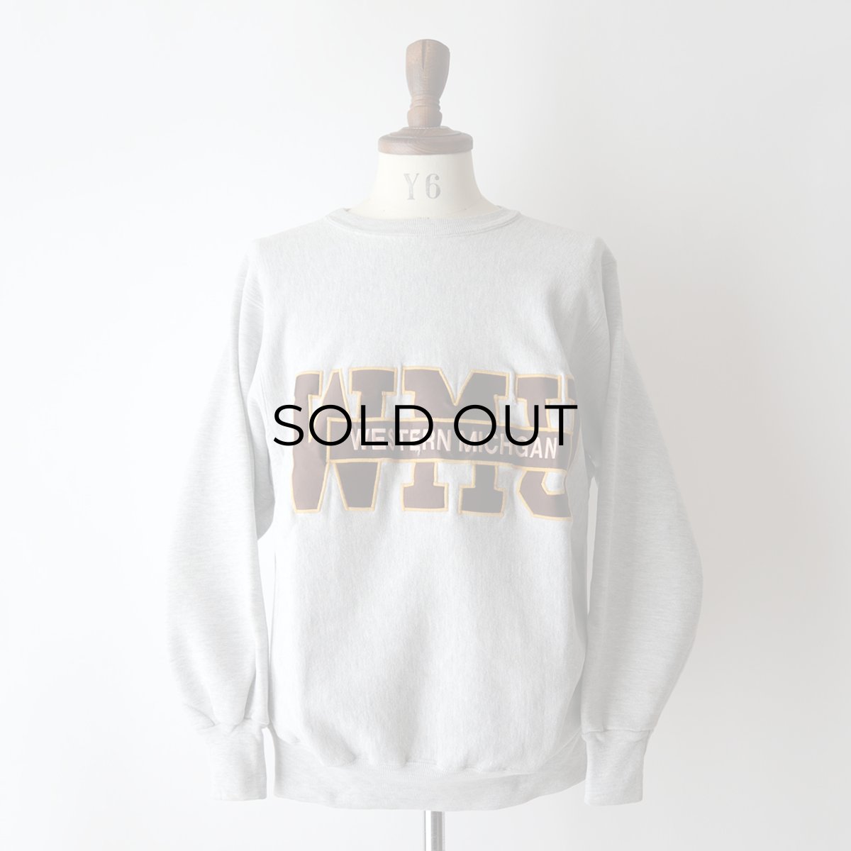 画像13: 80's mvp REVERSE WEAVE style LETTERED CREW NECK SWEAT  "WMU" "MADE IN USA" (13)