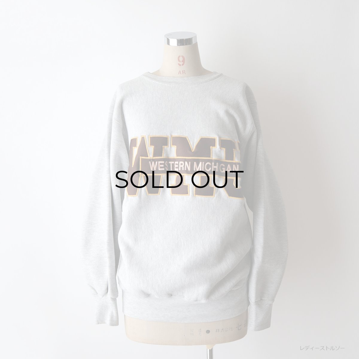 画像16: 80's mvp REVERSE WEAVE style LETTERED CREW NECK SWEAT  "WMU" "MADE IN USA" (16)