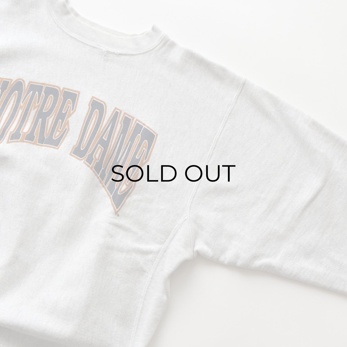 画像3: 90's Midwest Embroidery REVERSE WEAVE style PRINT CREW NECK SWEAT  "NOTRE DAME" "MADE IN USA" (3)