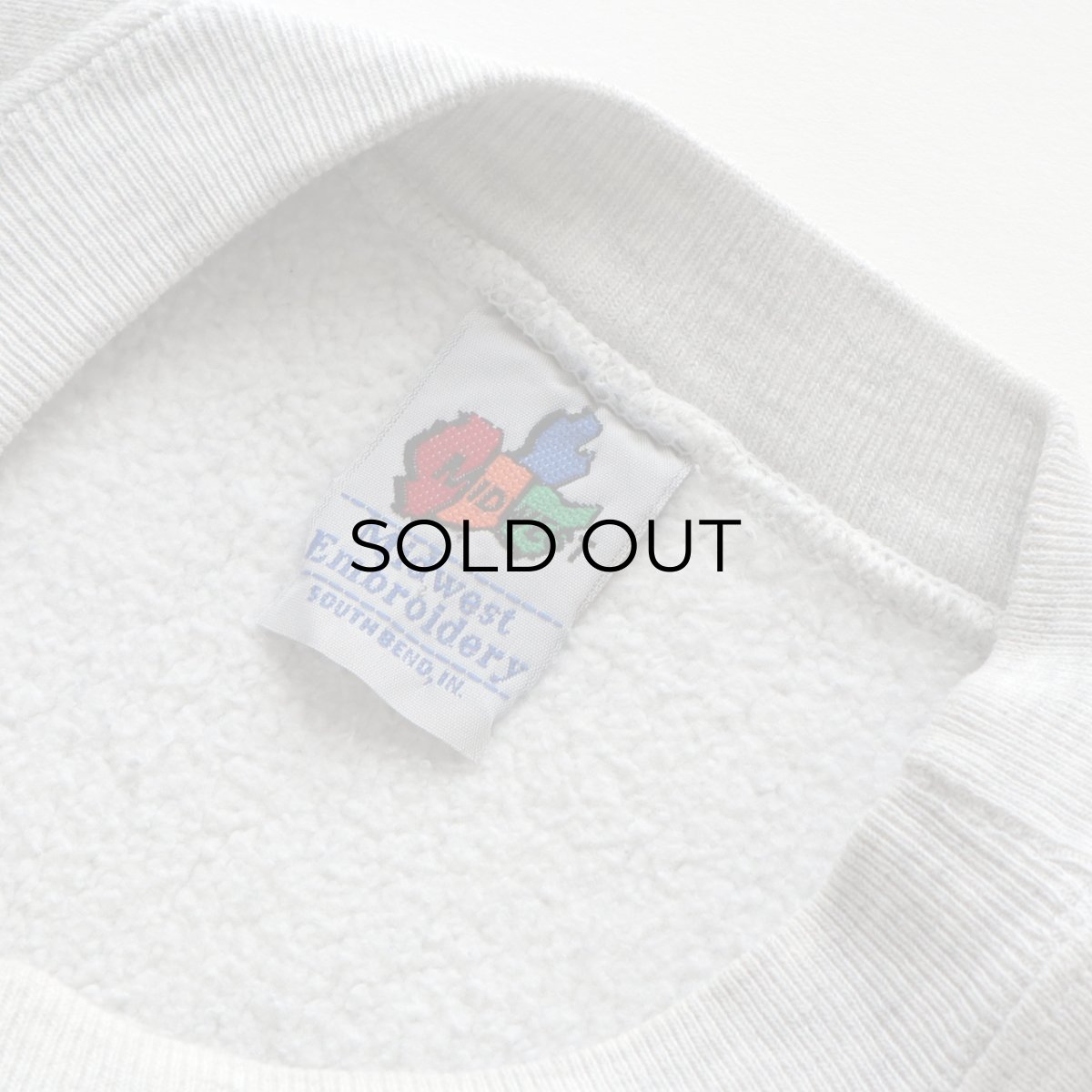 画像6: 90's Midwest Embroidery REVERSE WEAVE style PRINT CREW NECK SWEAT  "NOTRE DAME" "MADE IN USA" (6)