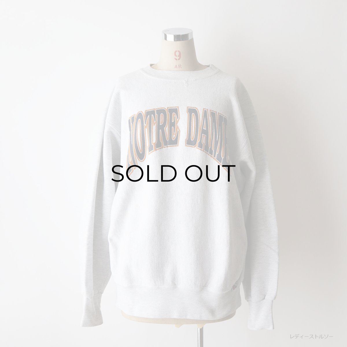 画像18: 90's Midwest Embroidery REVERSE WEAVE style PRINT CREW NECK SWEAT  "NOTRE DAME" "MADE IN USA" (18)