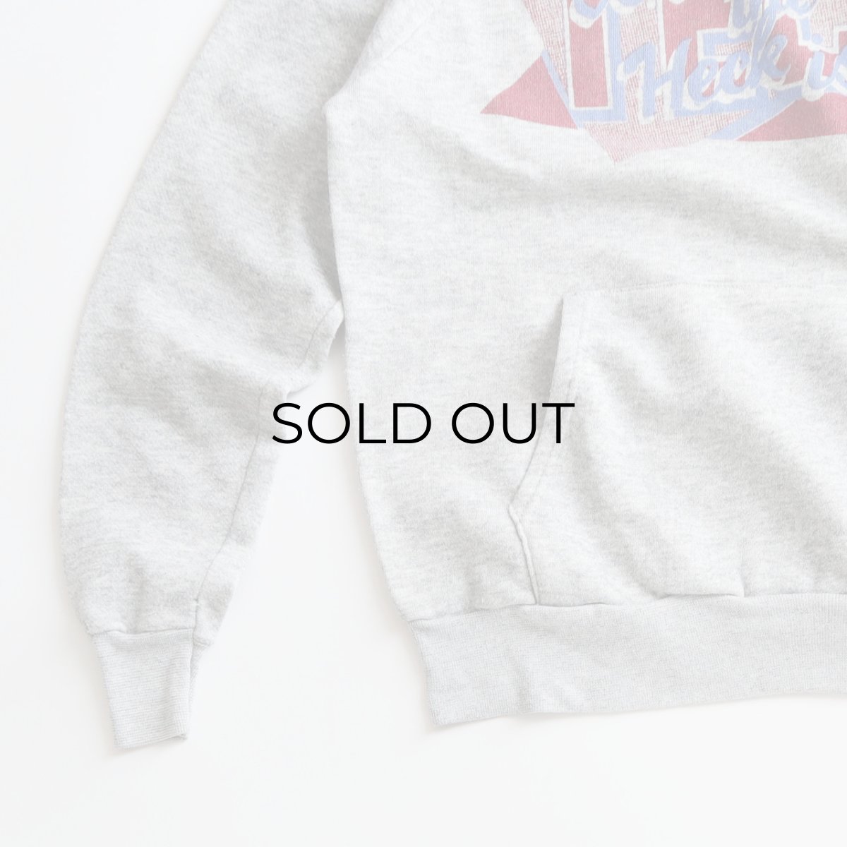 画像4: 80's UNKNOWN BRAND PRINT SWEAT PULLOVER PARKA "TEC What the Heck is" "MADE IN USA" (4)