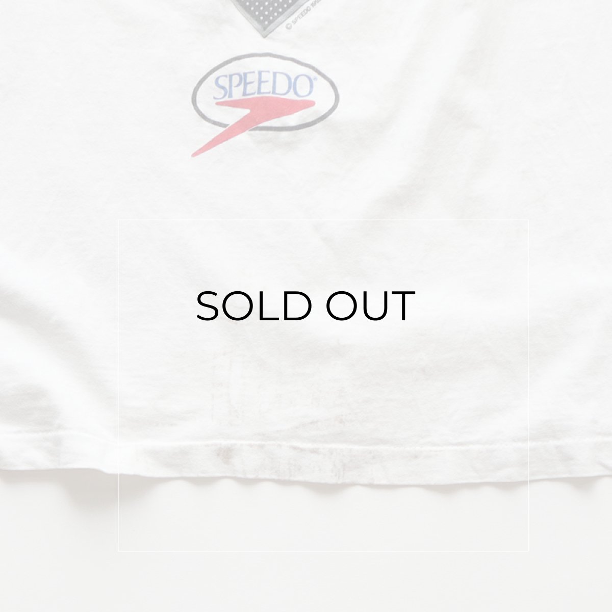 画像8: 90's SPEEDO COTTON W-PRINT MOCK NECK L/S TEE "MAKE THEM EAY WAKE" "MADE IN USA" (8)