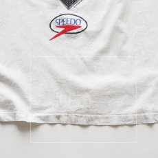 画像8: 90's SPEEDO COTTON W-PRINT MOCK NECK L/S TEE "MAKE THEM EAY WAKE" "MADE IN USA" (8)