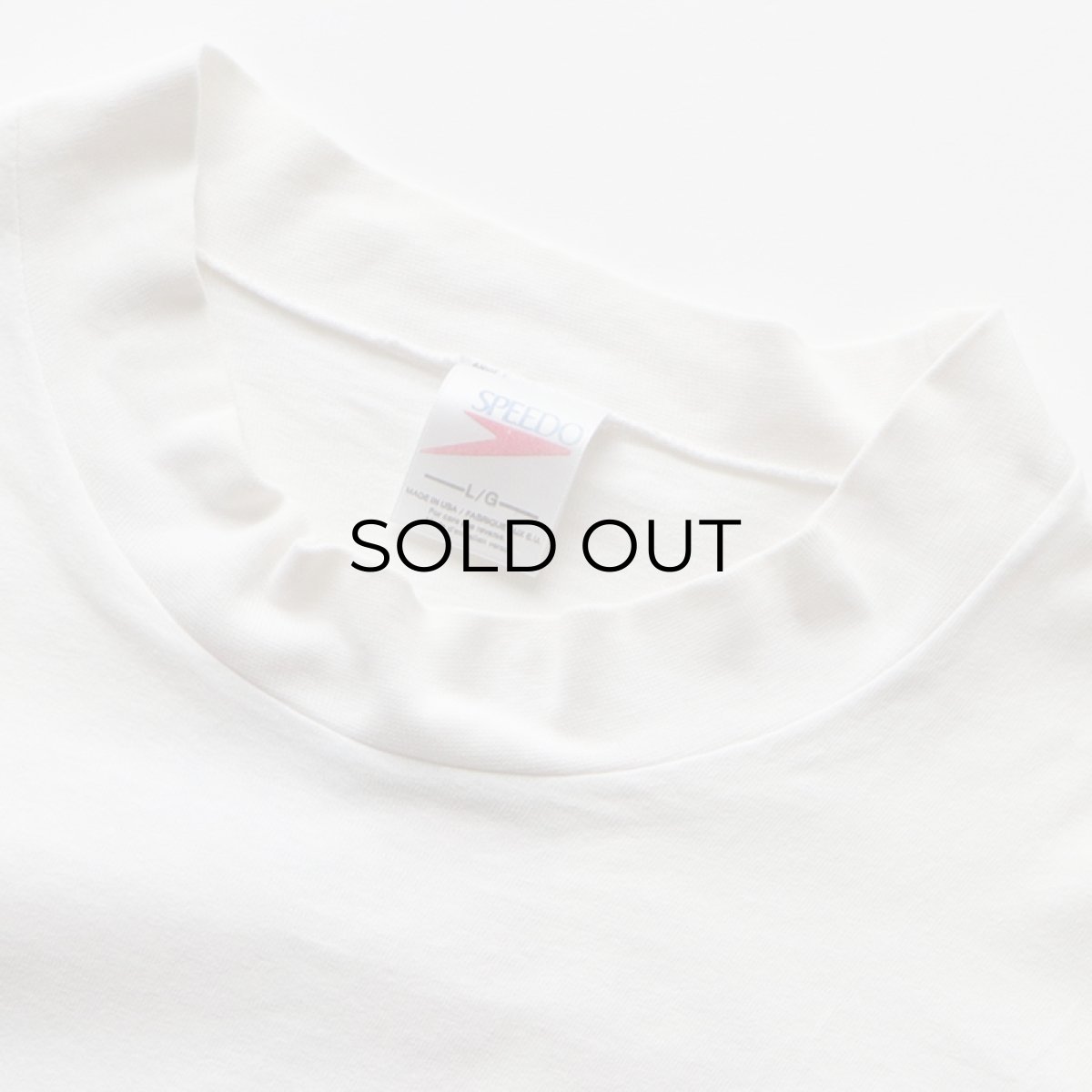 画像6: 90's SPEEDO COTTON W-PRINT MOCK NECK L/S TEE "MAKE THEM EAY WAKE" "MADE IN USA" (6)