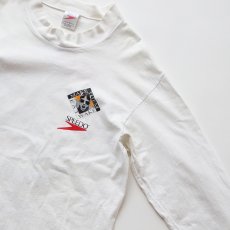画像4: 90's SPEEDO COTTON W-PRINT MOCK NECK L/S TEE "MAKE THEM EAY WAKE" "MADE IN USA" (4)
