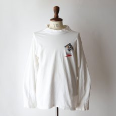 画像12: 90's SPEEDO COTTON W-PRINT MOCK NECK L/S TEE "MAKE THEM EAY WAKE" "MADE IN USA" (12)