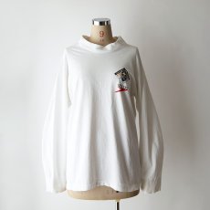 画像15: 90's SPEEDO COTTON W-PRINT MOCK NECK L/S TEE "MAKE THEM EAY WAKE" "MADE IN USA" (15)