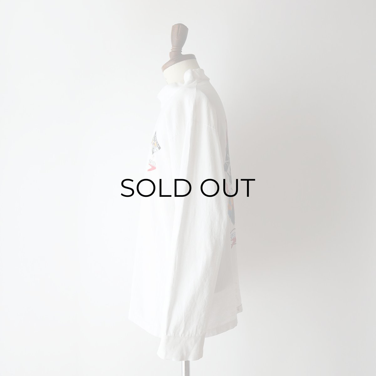 画像13: 90's SPEEDO COTTON W-PRINT MOCK NECK L/S TEE "MAKE THEM EAY WAKE" "MADE IN USA" (13)