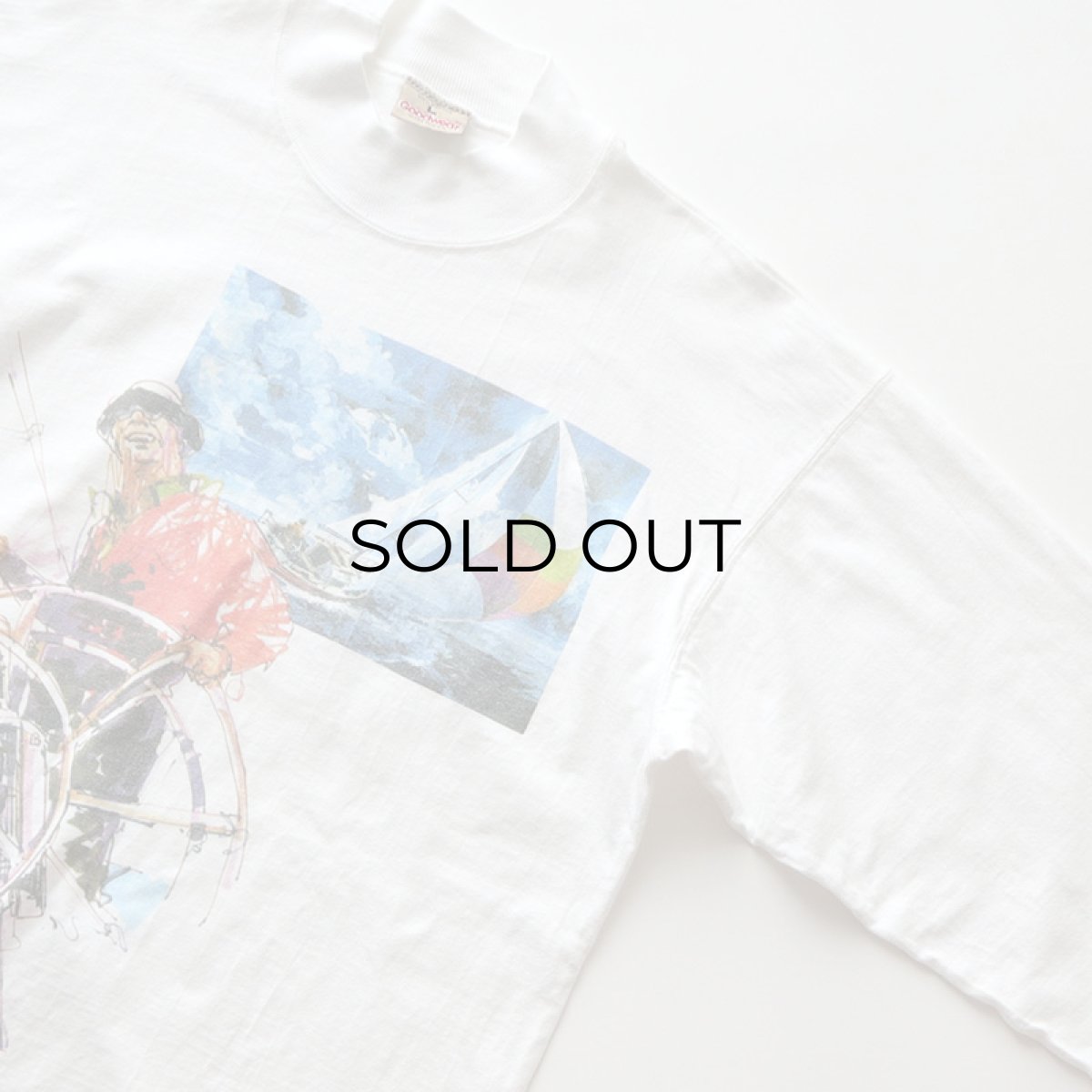 画像4: 〜00's Goodwear HEAVY COTTON W-PRINT MOCK NECK L/S TEE "WORLD CLASS" "MADE IN USA" (4)