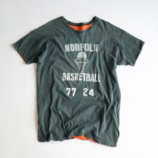 画像1: 70's Sport-T by STEDMAN COTTON PRINT S/S W-FACE TEE "NORFOLK BASKETBALL" 【X-Large 程度】 (1)