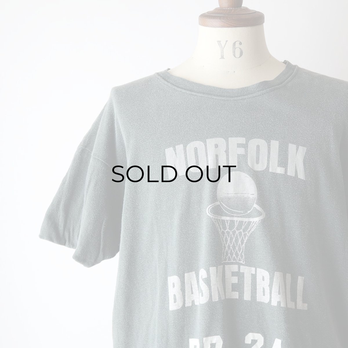 画像11: 70's Sport-T by STEDMAN COTTON PRINT S/S W-FACE TEE "NORFOLK BASKETBALL" 【X-Large 程度】 (11)