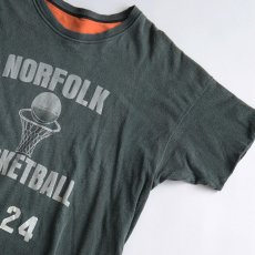 画像5: 70's Sport-T by STEDMAN COTTON PRINT S/S W-FACE TEE "NORFOLK BASKETBALL" 【X-Large 程度】 (5)